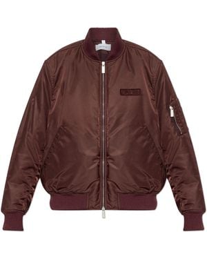 Off-White c/o Virgil Abloh Insulated Jacket With Logo - Brown