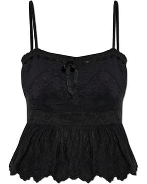 LoveShackFancy Top "Rowina" - Black