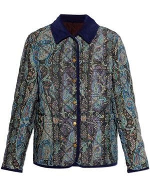 Etro Insulated Jacket With Pockets - Blue