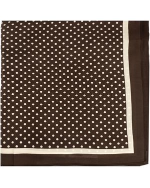 Matteau Silk Scarf With Polka Dot Pattern - Black