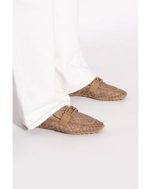 Fendi Leather Loafers - White
