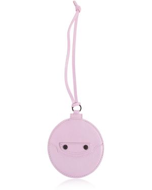 Balenciaga Leather Pendant With Mirror - Pink
