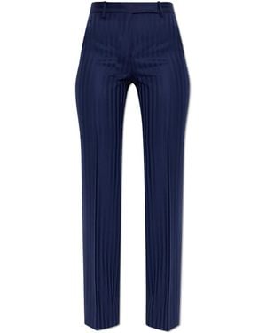 Tom Ford Wool Pleated Trousers - Blue