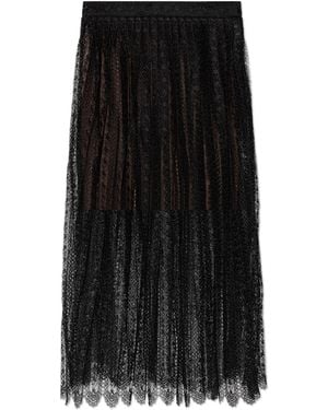 Self-Portrait Lace Skirt - Black