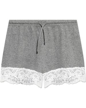 Vetements Shorts With Lace - Grey