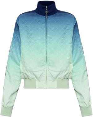 CASABLANCA Monogram Bomber Jacket - Blue