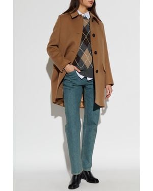 Burberry Wool Coat 'Gosford' - Brown