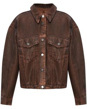 Gestuz Denim Jacket 'Gzcellie' - Brown