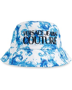 Versace Jeans Couture Hat With 'Barocco' Pattern - Blue