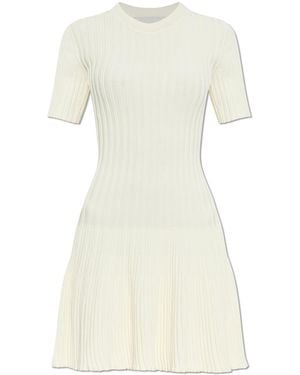 Ami Paris Short-Sleeve Dress - White