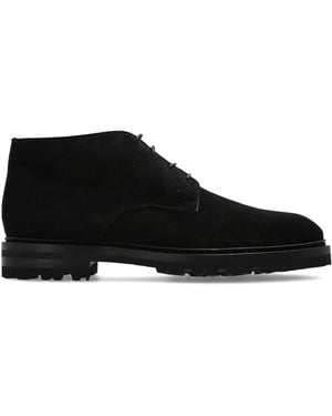 Kiton Suede Ankle Boots - Black