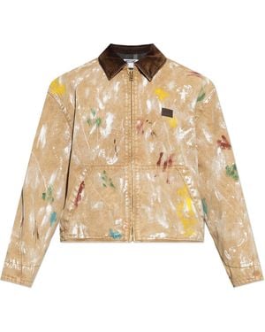 Moschino Denim Jacket With 'Vintage' Effect - Natural