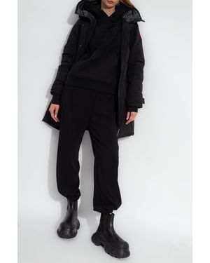 Canada Goose Thigh-Length Padded Parka Jacket - Black