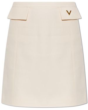 Valentino Garavani Skirt With Pockets - White