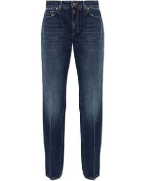 Dolce & Gabbana Jeans With A Vintage Effect - Blue