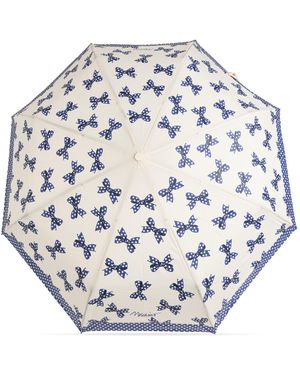 Moschino Folding Umbrella With Print - Gray