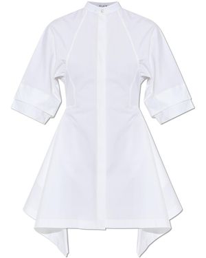 Alaïa Asymmetrical Dress With Short Sleeves - White