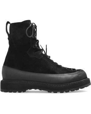 Stone Island Leather Ankle Boots - Black