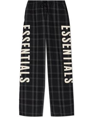 Fear Of God Cotton Trousers With Logo - Black