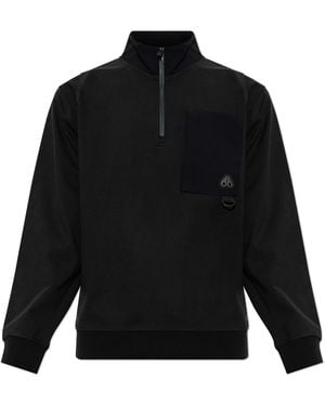 Moose Knuckles Sweatshirt With Pocket - Black