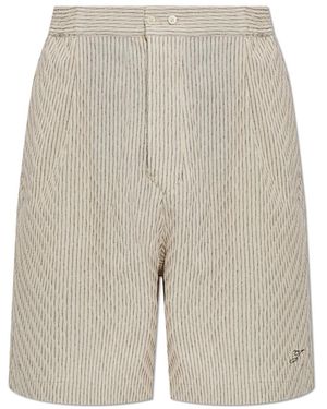 Jacquemus Striped Shorts - White