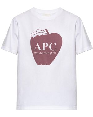 A.P.C. T-Shirt With Print - White