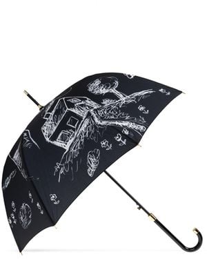 Moschino Parasol With A Pattern - Black
