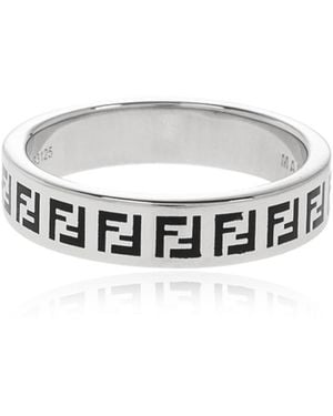 Fendi Ring With Logo - White