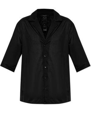Balmain Cotton Short-Sleeve Shirt - Black