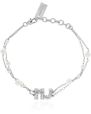 Marc Jacobs Bracelet With Artificial Pearl - White