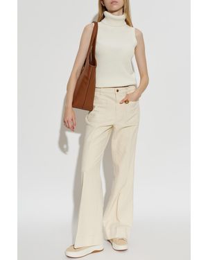 MICHAEL Michael Kors Flared Leg Jeans - Natural