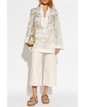 Tory Burch Patterned Tunic - Natural