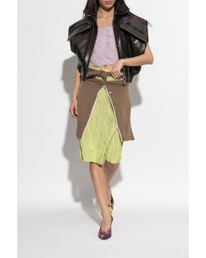 Versace Short Draped Top - Purple