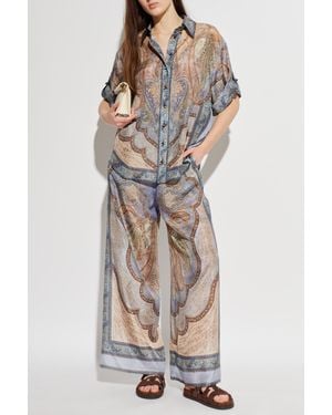Zimmermann Silk Shirt "Wanderlust" - Gray