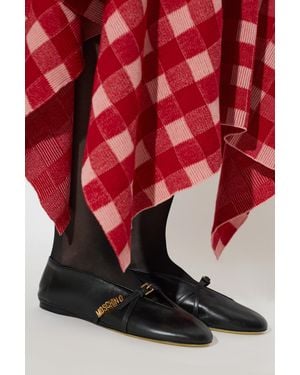 Moschino Leather Ballerinas - Red