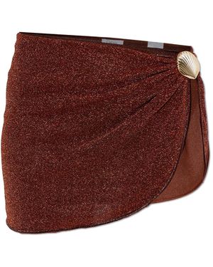 Oséree Skirt With Lurex Thread - Red