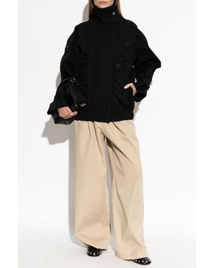 Golden Goose Jacket With Shiny Appliqués - Black