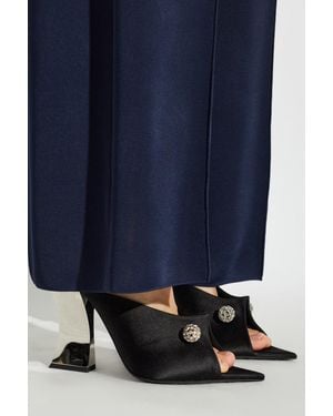 Lanvin Satin Heeled Mules - Blue