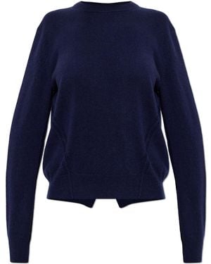 Jil Sander Cashmere Jumper With Open Back - Blue