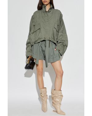 Balmain Shorts With Belt - Green