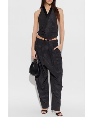 KENZO Pants With Lurex Thread - Black
