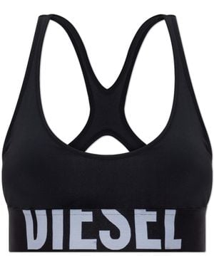 DIESEL Sports Bra 'Allison-D-Pop' - Black