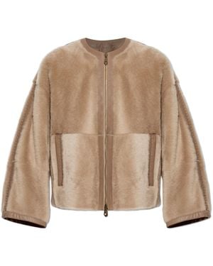 Max Mara Sheepskin Coat "Luana" - White