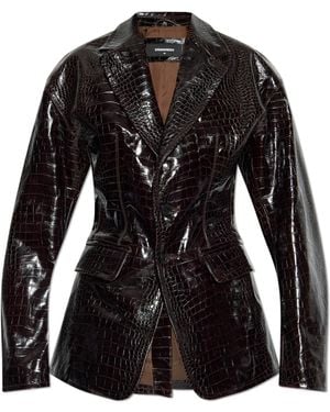 DSquared² Leather Jacket - Black