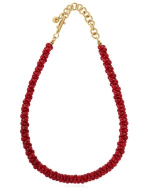 Ulla Johnson Coral 'Bubble' Necklace - Red