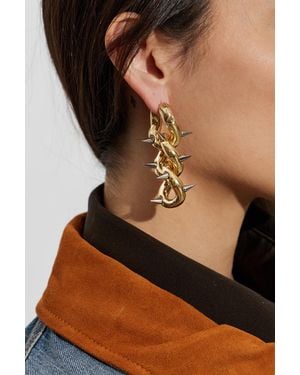 Acne Studios Earrings With Decorative Spikes - Brown