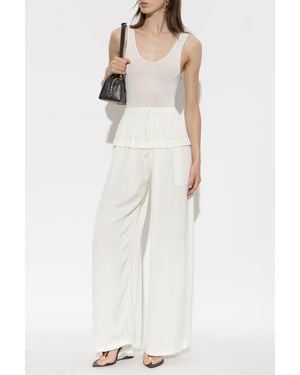 Alaïa Wide-Leg Pants - White