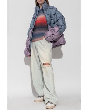 RAXXY Down Jacket With Stand-Up Collar - Blue