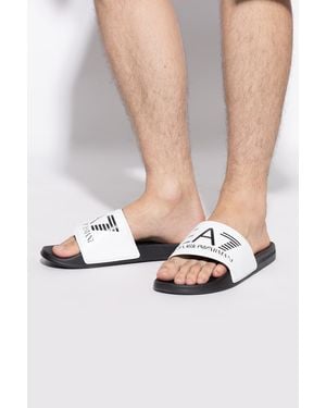 EA7 Rubber Flip-Flops - White