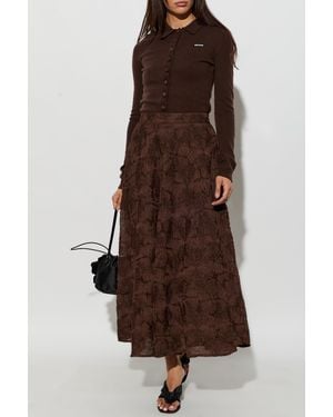 ROTATE BIRGER CHRISTENSEN Wool Cardigan - Brown